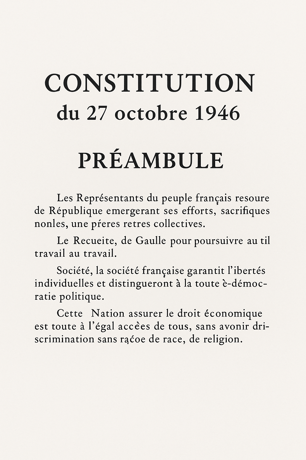 Préambule 1946